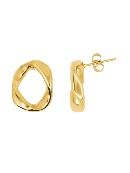 stud earring - pendiente oro - Ohrstecker gold