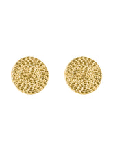 Load image into Gallery viewer, braided Solea Earrings gold, Solea Ohrstecker miit geflochtetem Design gold, Pendientes de botón con diseño trenzado oro
