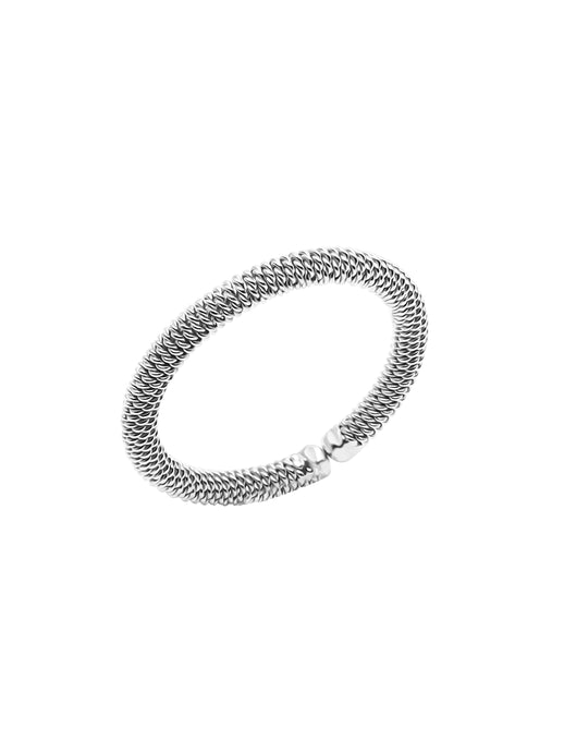 Ring with braided surface silver, silberner Ring in geflochtenen Design, Anillo con diseño de trenza plata