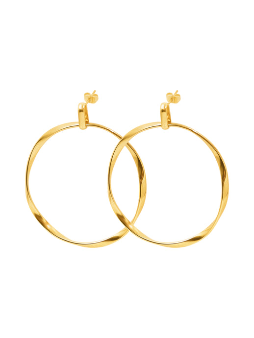 golden statement hoops - statement earrings - statement Ohrringe gold - pendientes oros