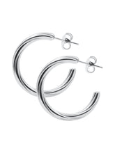 Lade das Bild in den Galerie-Viewer, twisted hoops silver earrings - Ohrringe - silberne Kreolen - pendientes plata
